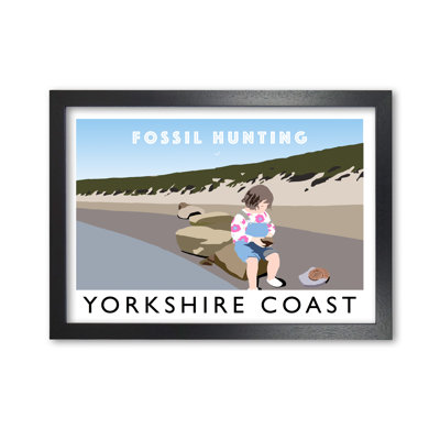 Fossil Hunting Yorkshire Coast by Richard O'Neill - Single Picture Frame Print