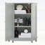 Armoire de rangement d'angle avec tablettes réglables-544832390