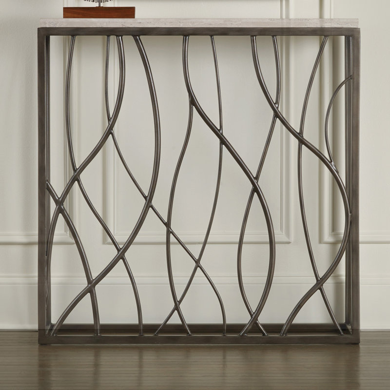 Occasional Stone Top Console Table, 40" H x 40" W x 12" D