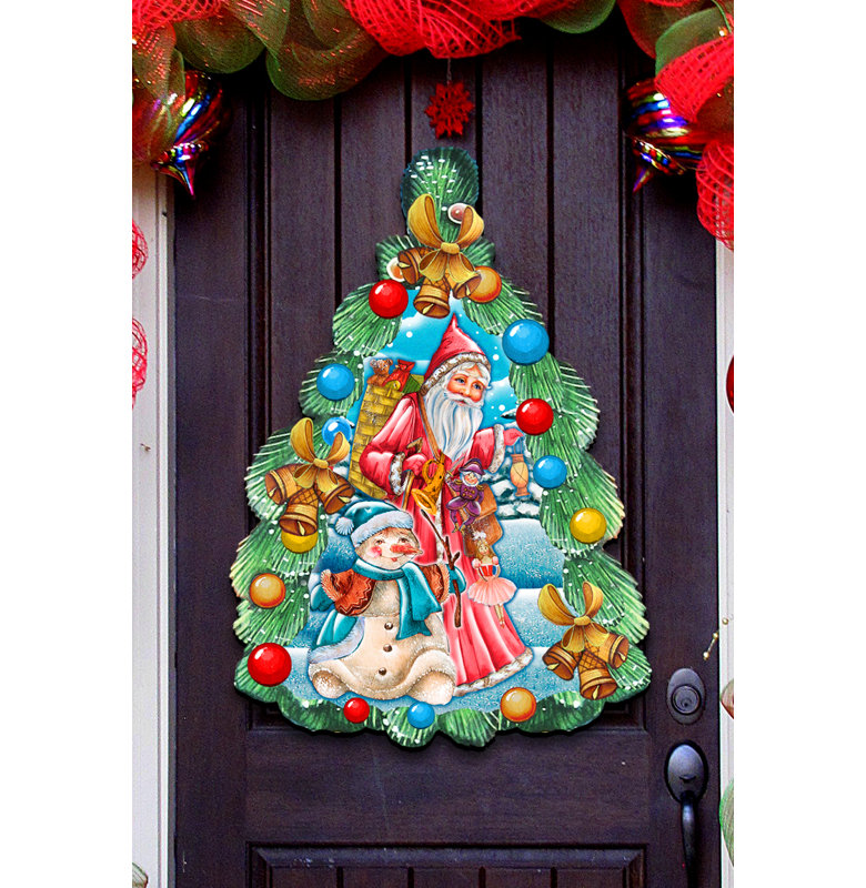 Cintre de porte de noël arrive