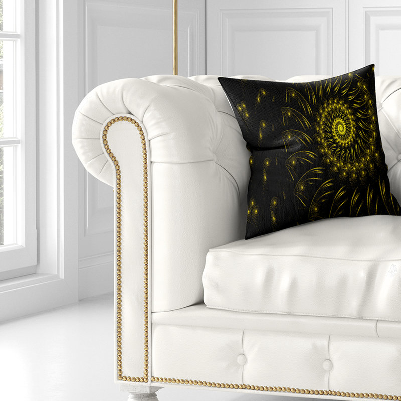 Coussin , 18 po x 18 po, Carré, Jaune