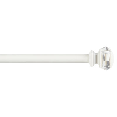 Tringle à rideaux simple réglable en fer de 66 po à 120 po 1 po