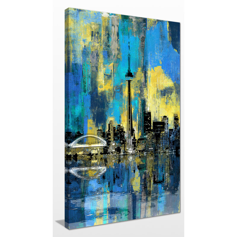 « toronto horizon wonders 6 », reproduction d’impression sur toile tendue, H 30 po x l 18 po x P 1 po