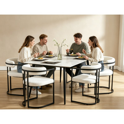 Fairmont Park Dining Chairs Upholstered in Modern Kitchen Chairs in Metal Frame for Living Room Restaurant Cafe