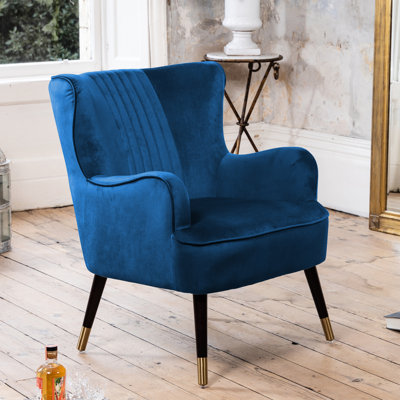Dawe Velvet Wingback Chair