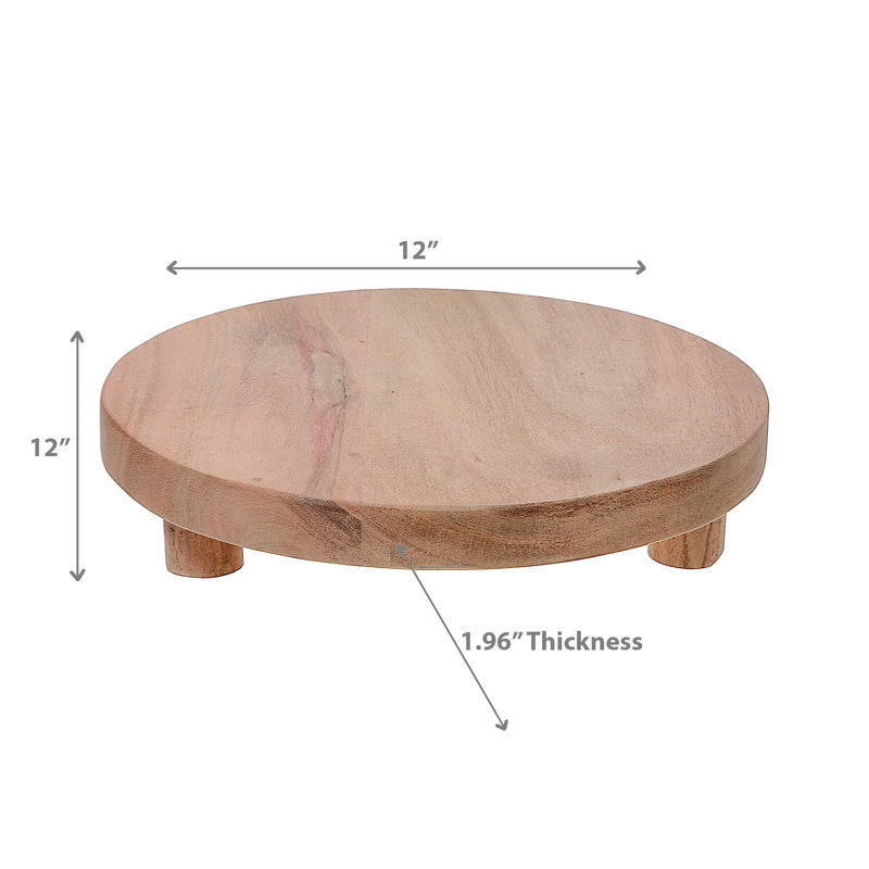 Table ronde en bois d'acacia
