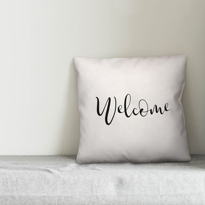  Welcome Square Pillow Cover & Insert