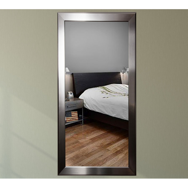 Osorio Wood Flat Mirror, 58" H x 34.5" W