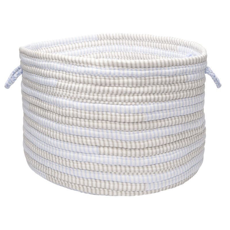 Panier en coton Banneker, Gris bleu