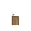 Ensemble de meuble-lavabo flottant moderne 30 po, armoire murale embossée 3D avec plateau en céramique, finition mate écologique (noyer / chêne doré)-1212693160