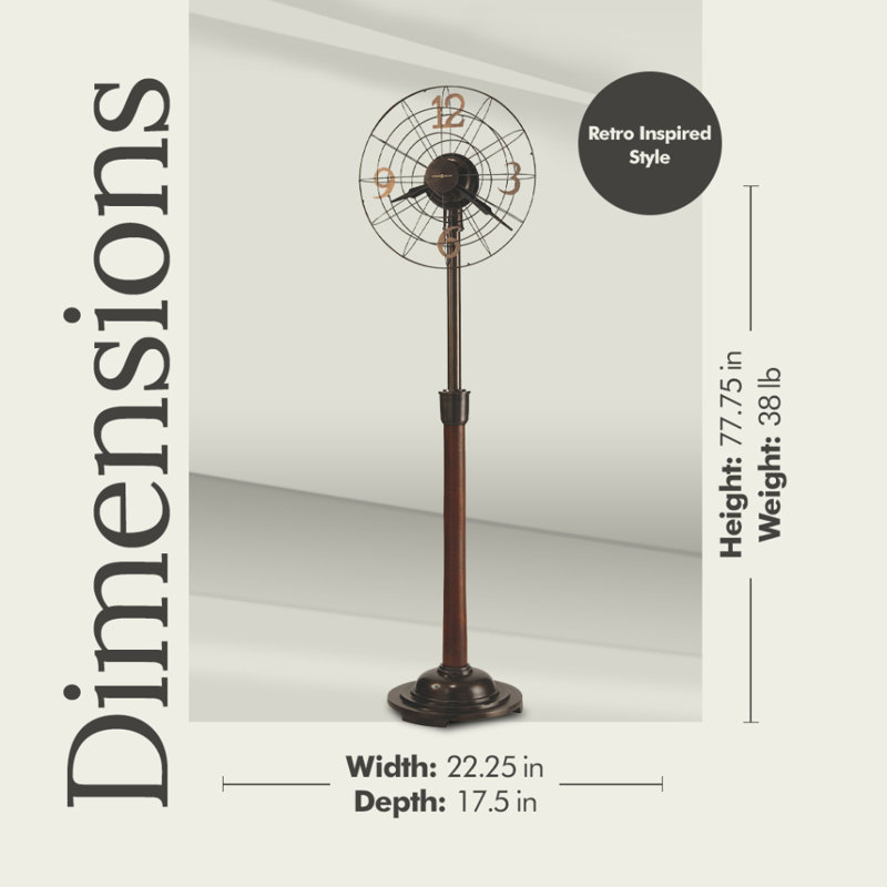 77.75'' Solid Wood Floor Clock