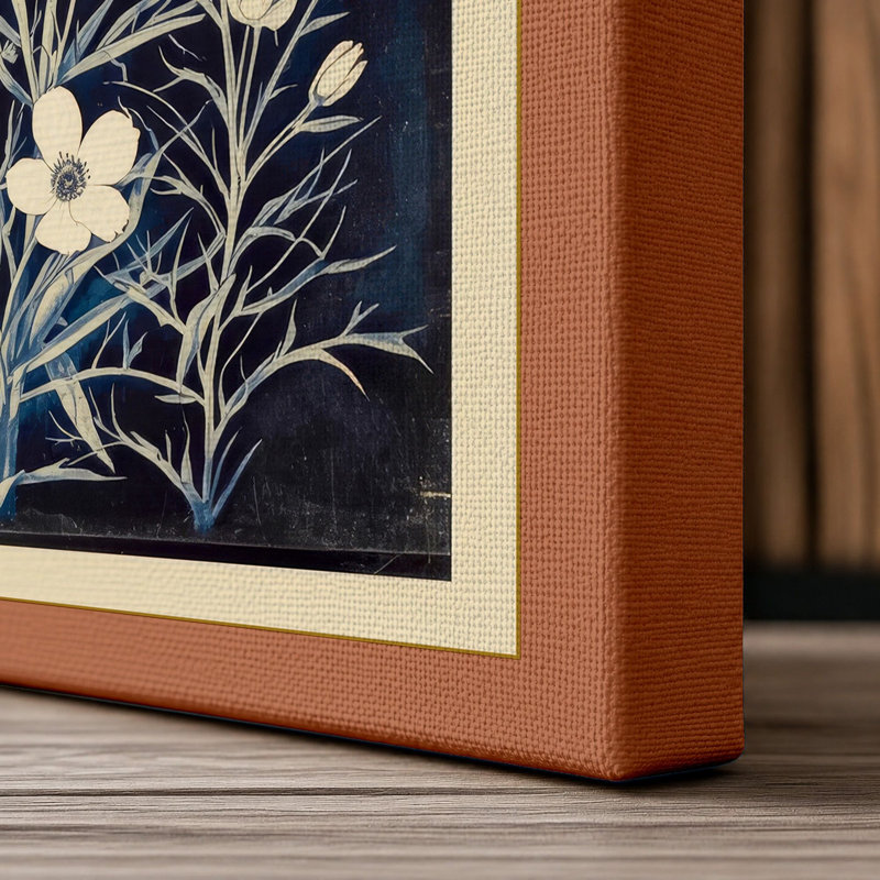 Gilded Botanica Botanical - Wrapped Canvas, 30x20 - 76.2 x 50.8 cm, Terracotta Border