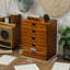 Saguache Wood Desk Organiser with Drawers