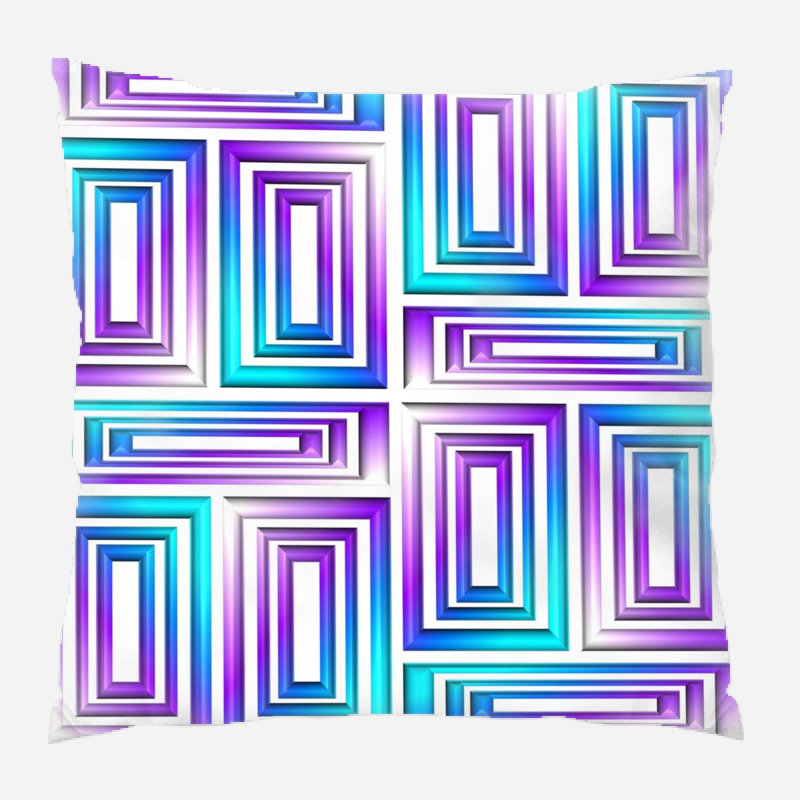Geometric Microsuede Reversible Throw Pillow
