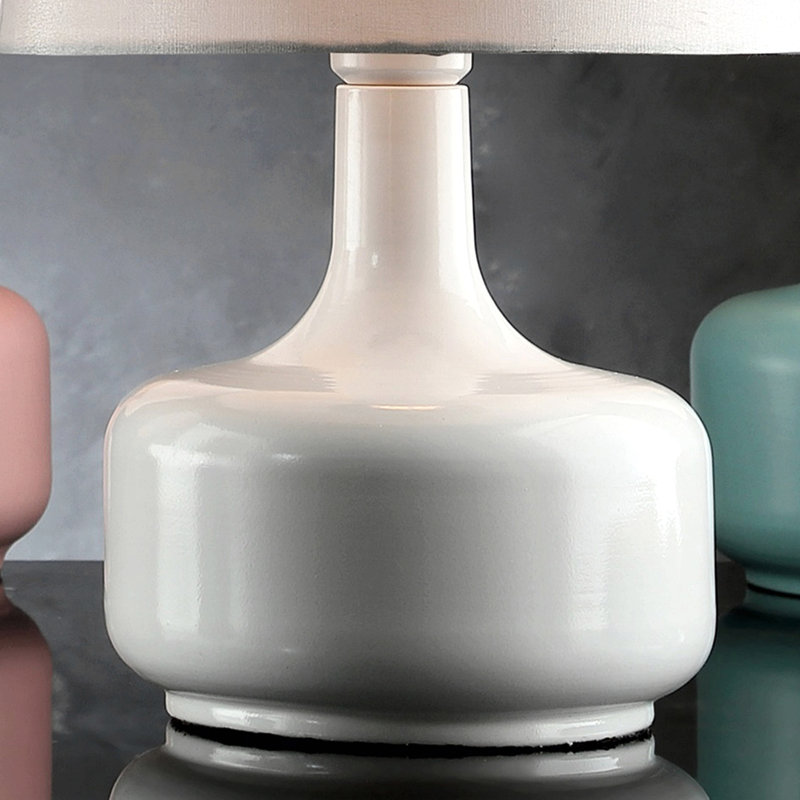 Lampe de chevet 17 po Dedrek, Blanc lustré