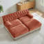 Canapé de style Chesterfield à jupe de pampille, combinaison libre-1428611825