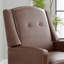 Fauteuil inclinable Stanley de style transitionnel en bois et similicuir