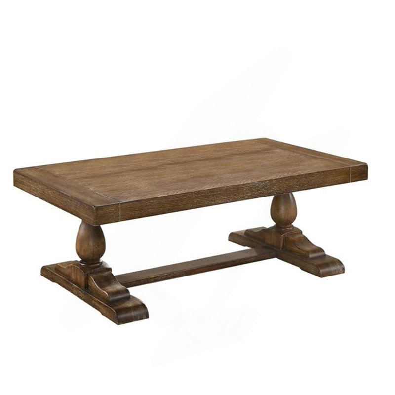 Table basse en bois massif 52 po, Gris colombe