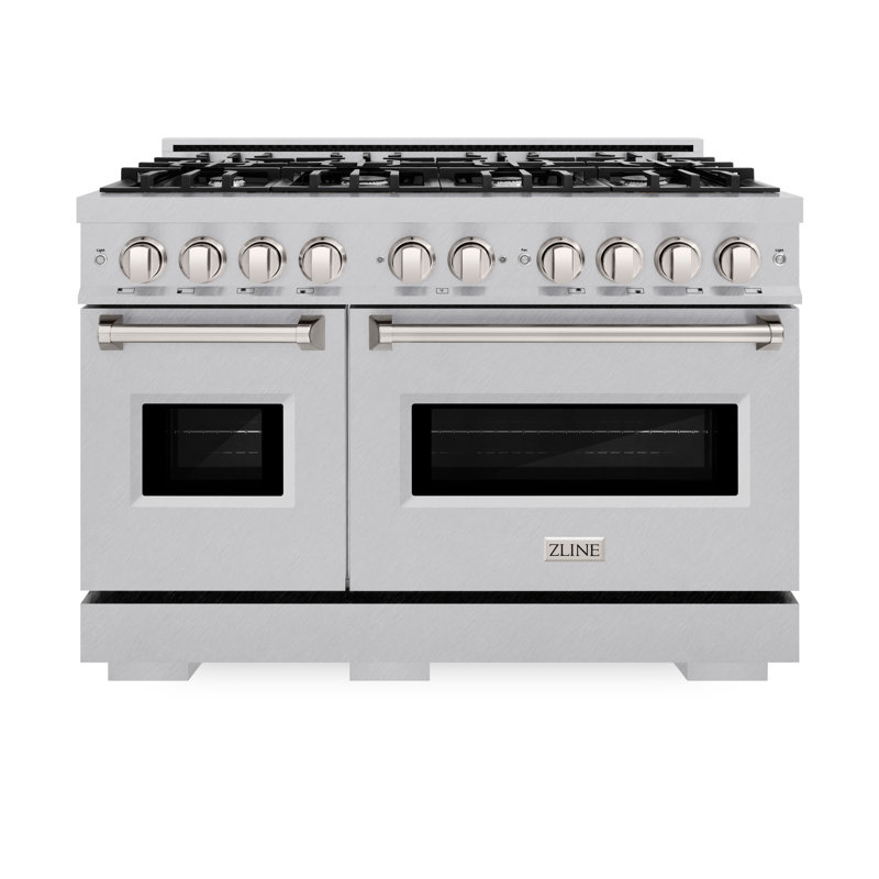ZLINE 48" Classic Double Oven Gas Range w/ 8 Burners in DuraSnow Stainless Steel