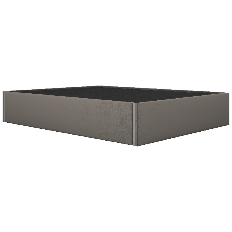 Sapan Upholstered Bed, Velvet Gothic Gray, Queen