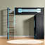 Lit mezzanine en bois peu encombrant, structure solide, style de jeu moderne