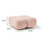 Repose-pieds moderne en tissu rose