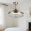 Silver European-style Ceiling Fan With Colorful Bluetooth Invisible Light And Remote Control