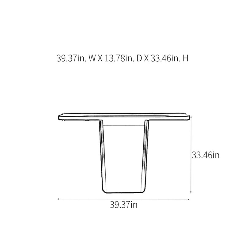Console moderne haut de gamme moderne, H 33,46 po x l 39,37 po x P 13,78 po