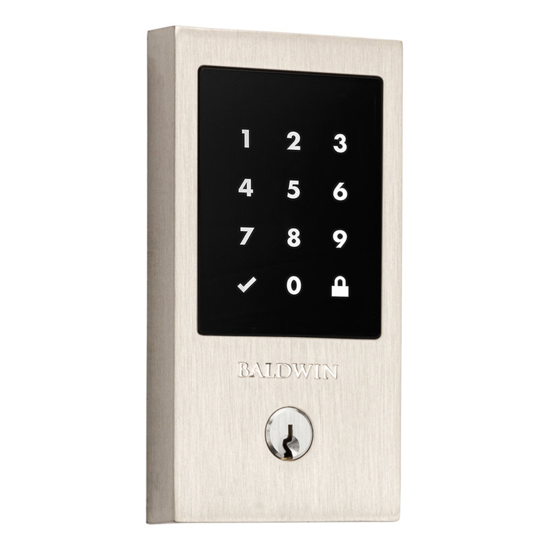 Satin Nickel Touchscreen Z-Wave Electronic Deadbolt