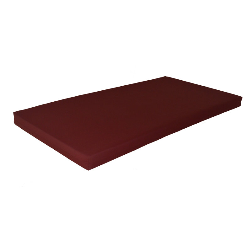 Outdoor 4'' Bench Seat Cushion, 68" W x 39" D, Burgundy
