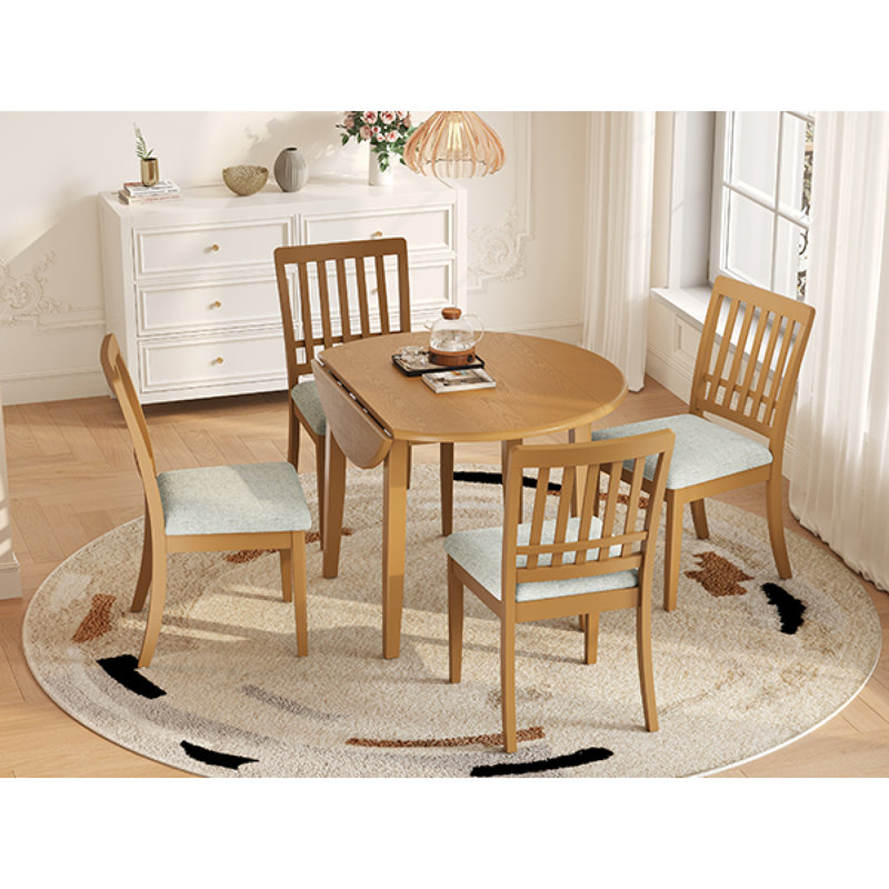 Ensembles de table de salle à manger peu encombrants avec chaises rembourrées pour les maisons modernes