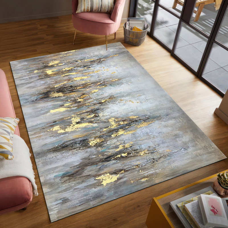 Bohemian Style Non-Woven Soft Printed Rug with Intricate Floral and Geometric Design in Vibrant Colors to Enhance Your Interior Decor
