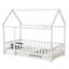 Lit en bois pour lit simple avec structure de toit, garde-corps de sécurité-276139707