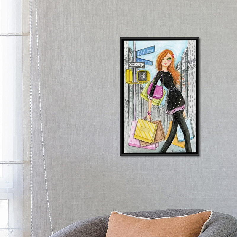 « très, magasiner, cinquième », reproduction d’art sur toile, H 26 po x l 18 po x P 1,5 po