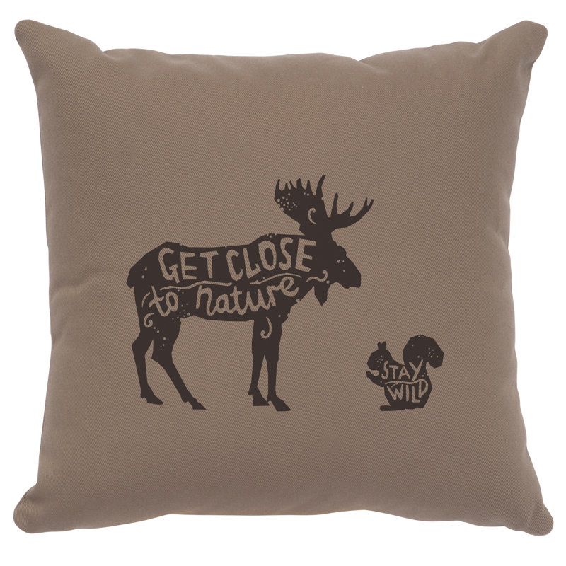 Coussin en coton proche de la nature, Taupe