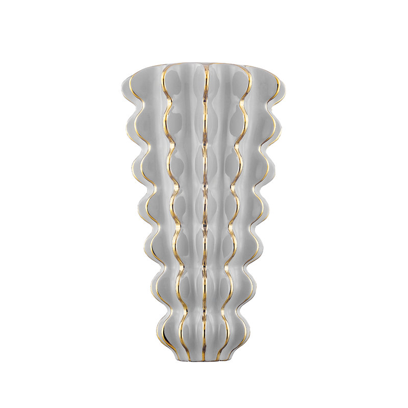 Esperanza 2 Light Wall Sconce, Ceramic Gloss Gray
