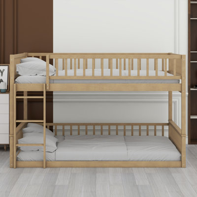 Bunk Bed With Ladder And Guardrails