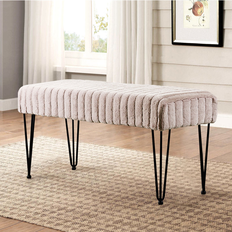 Dugan Upholstered Ottoman, Oatmeal 