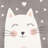  Glantz Kids Cat Print Pink / Gray Area Rug-98030605