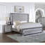 Table de chevet grise 1pc