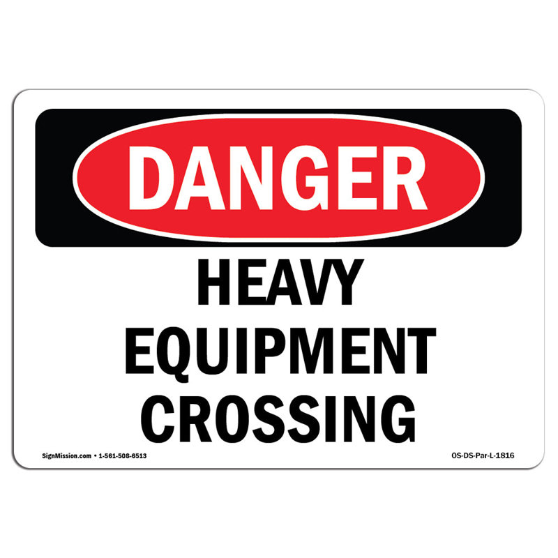 Panneau de danger OSHA, 12" H x 18" W x 0.1" D