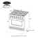Cosmo 36 in. Vista Collection 4.5 cu. ft. Gas Range, 6 Burners, Convection Oven, LED Light Panel in Modern Stainless Steel