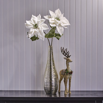 Velours de fourrure 28 po poinsettia