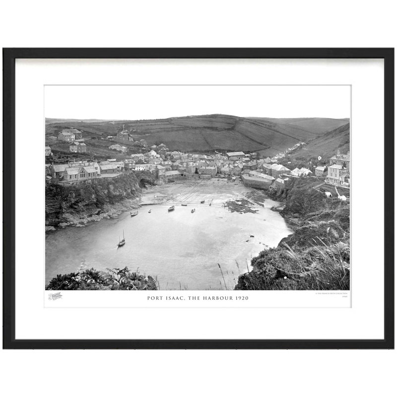 Port Isaac, The Harbour 1920 - Single Picture Frame Print, 40cm H x 50cm W x 2.3cm D