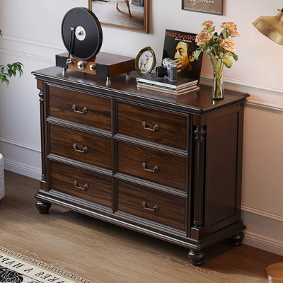 Armoire d'appoint en bois manufacturé noyer foncé