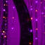 7 pi. Saule d'Halloween artificiel pré-éclairé avec 600 lumières DEL mauves et orange-1207170371