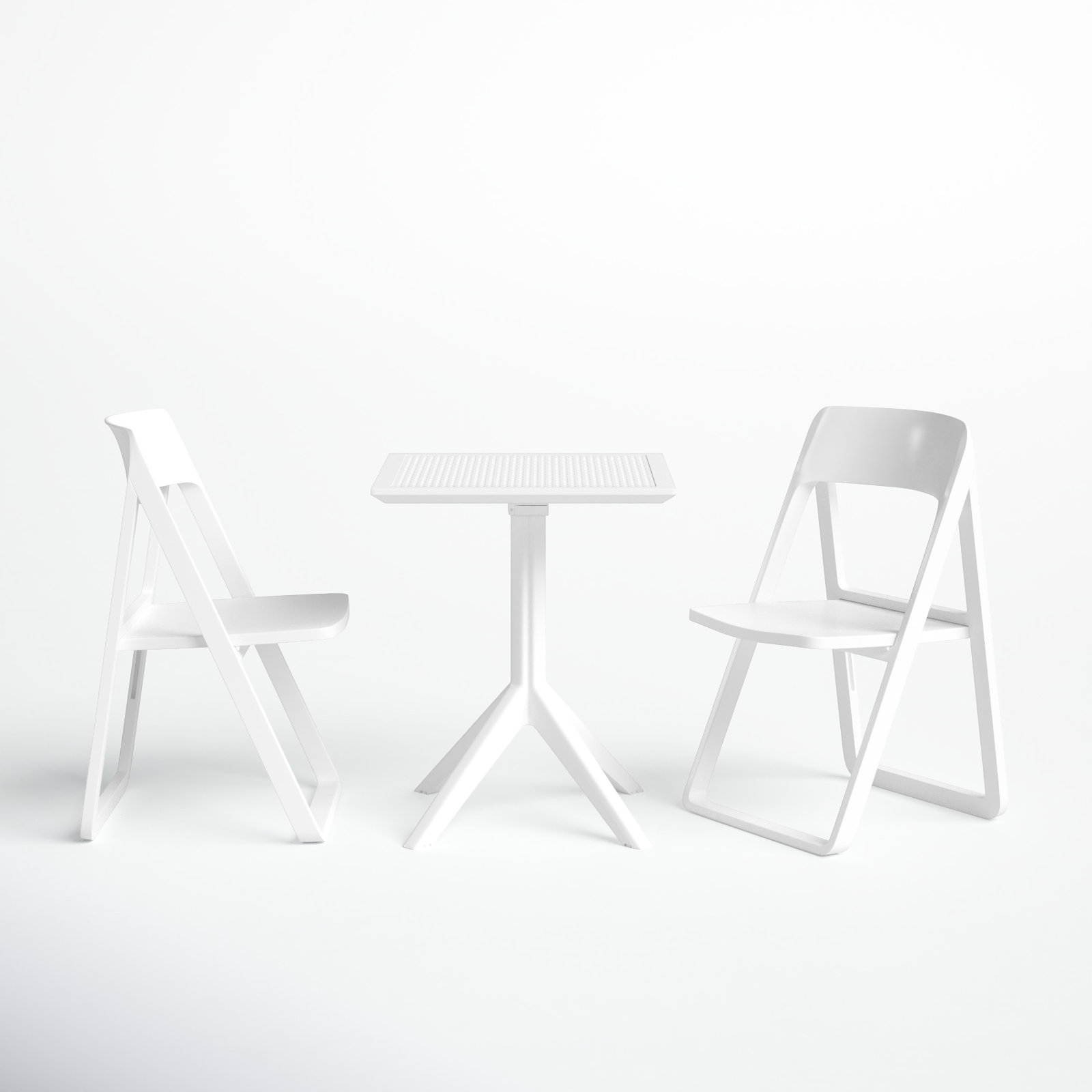 Farrah 24" Patio Bistro Set, White