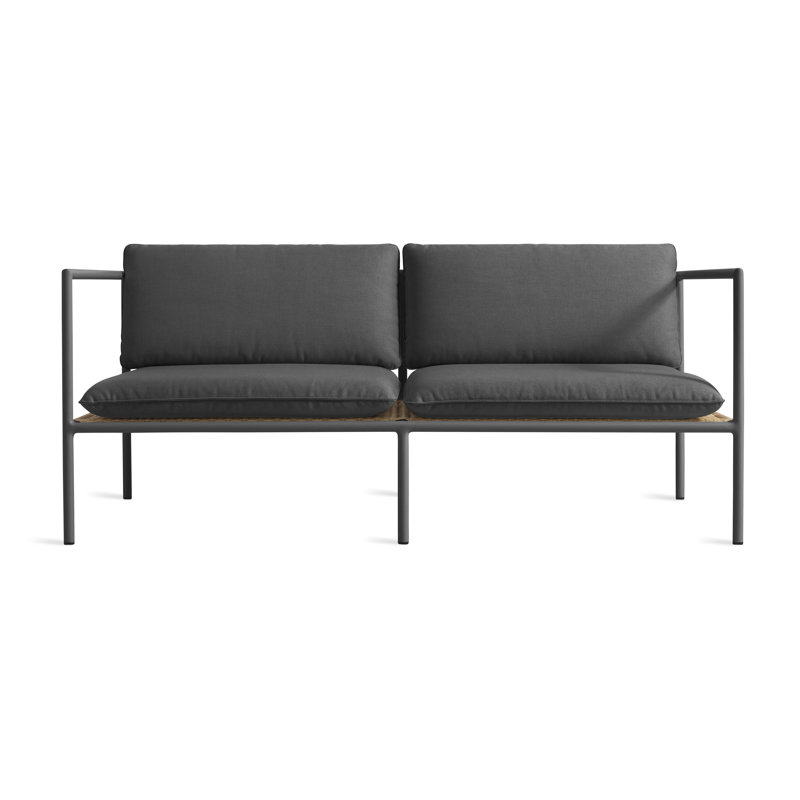 Dog Days Outdoor 2 - Seat Loveseat, Sunbrella Coal, Charcoal