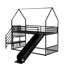 Lit superposé en métal avec glissade et escalier-2103164272