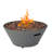 Eith 13.5" H x 30.5" W Conical Steel Outdoor Gas Propane Fire Pit Table with Lid